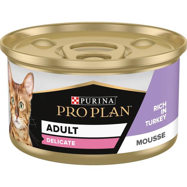 PRO PLAN® - Delicate Digestion Turkey in Mousse Adult Wet Cat Food 85g
